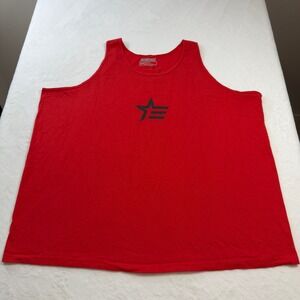 ENRFORCE Graphic Tank Top Men 3X Red Good Grind Star Logo Gym Workout Muscle Tee